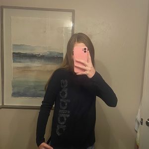 Adidas Long Sleeve shirt with thumb holes, hood, and pocket!